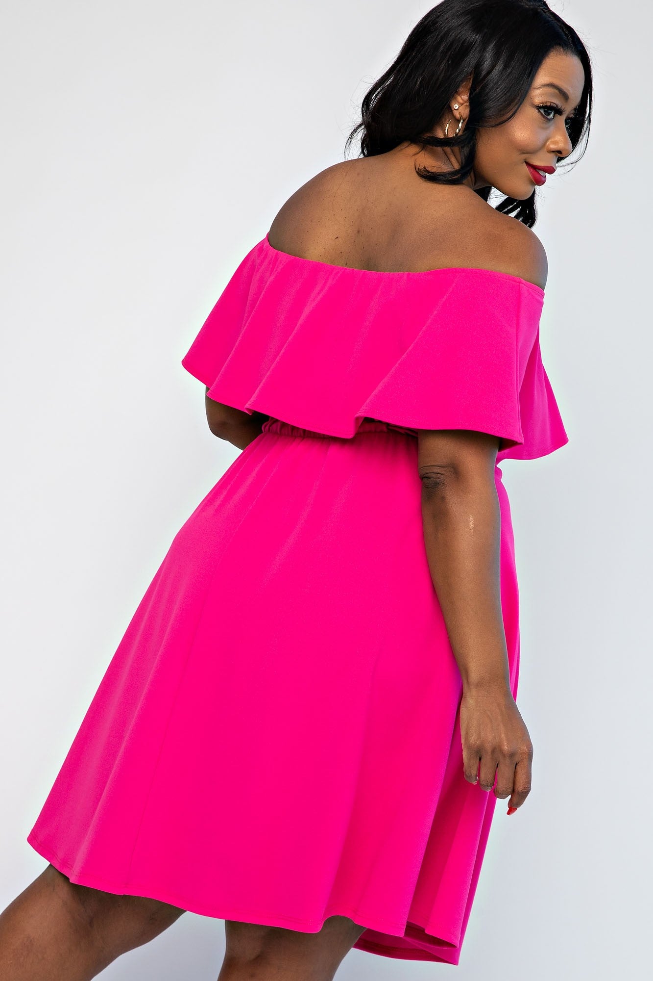 Robe princesse rose fuschia