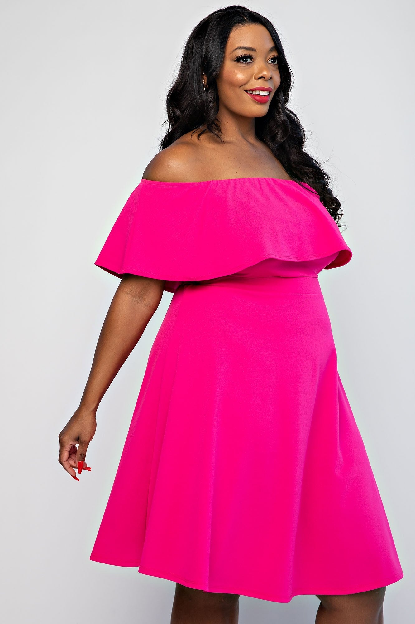 Robe princesse rose fuschia