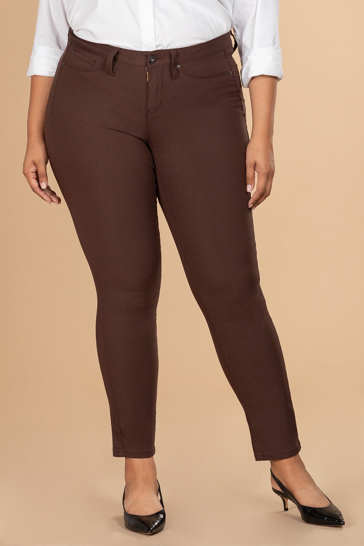 Le pantalon ultra stretch essentiel - Cocoa