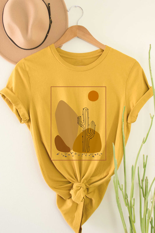 Abstract t -shirt (mustard)