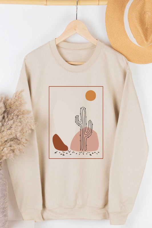 Crew neck Abstract (sand)