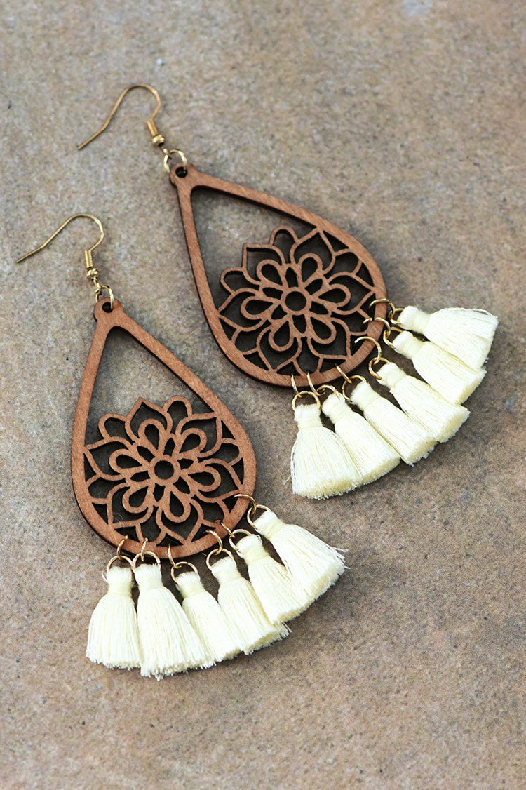 Boucles d’oreilles boho en forme de larme