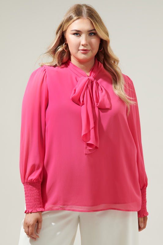 Juliette fuschia blouse