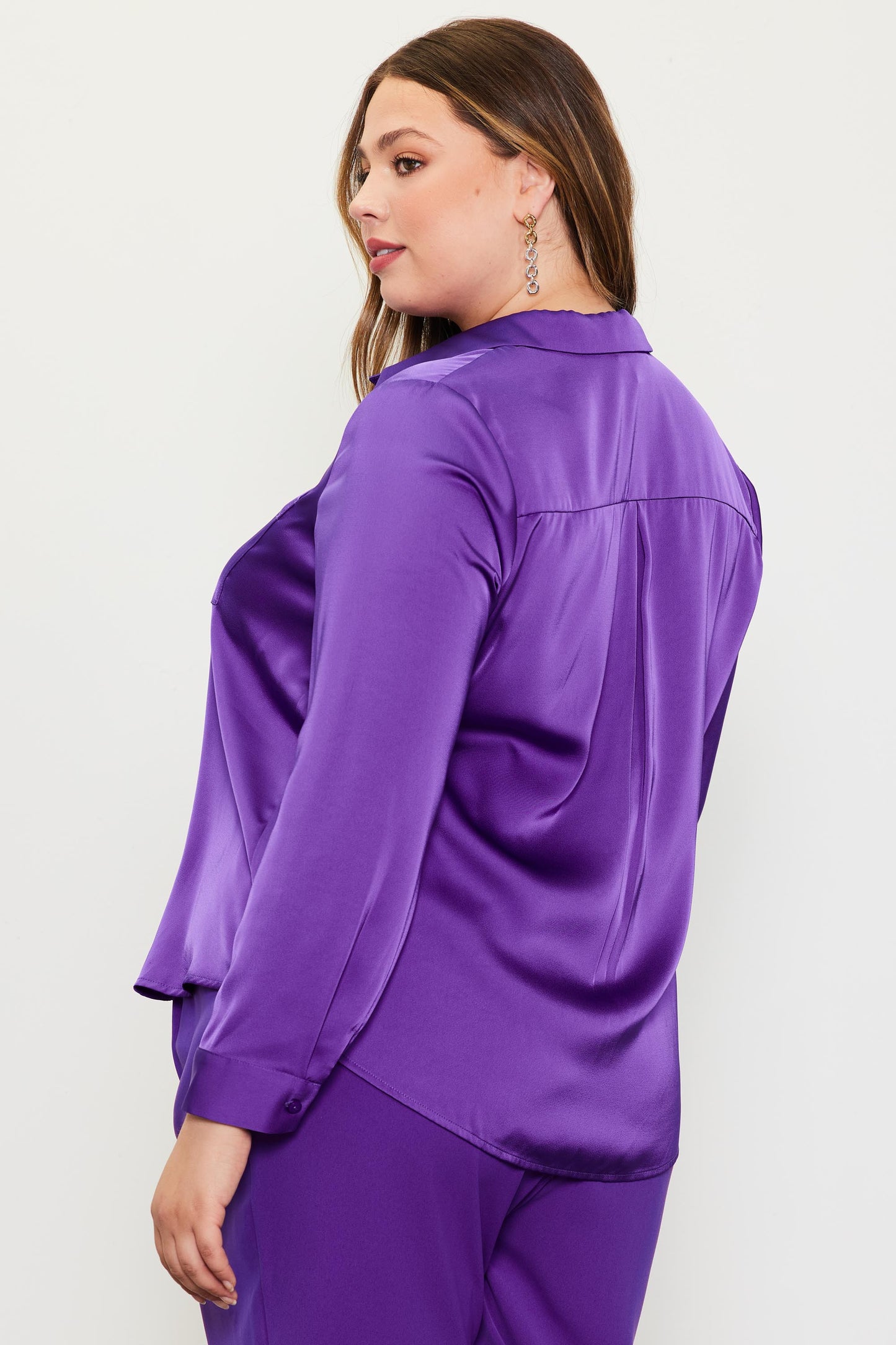 A button blouse - Violet