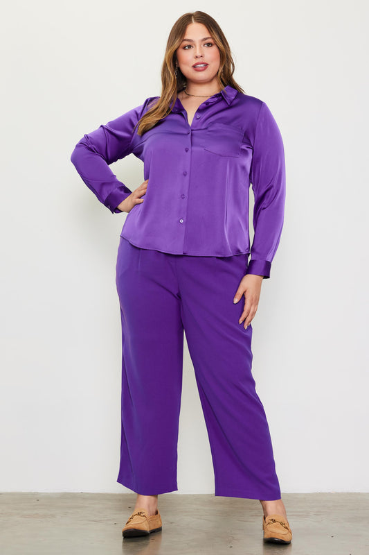 A button blouse - Violet