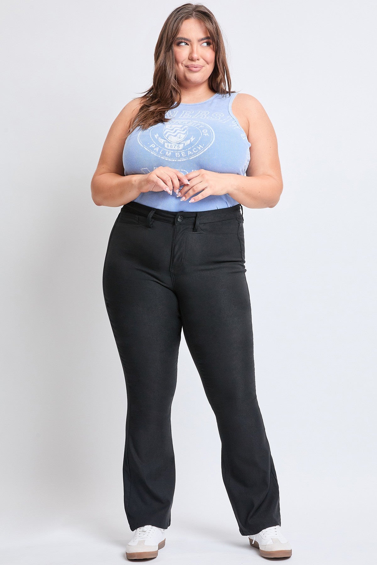 Pantalon ultra stretch évasé - Noir