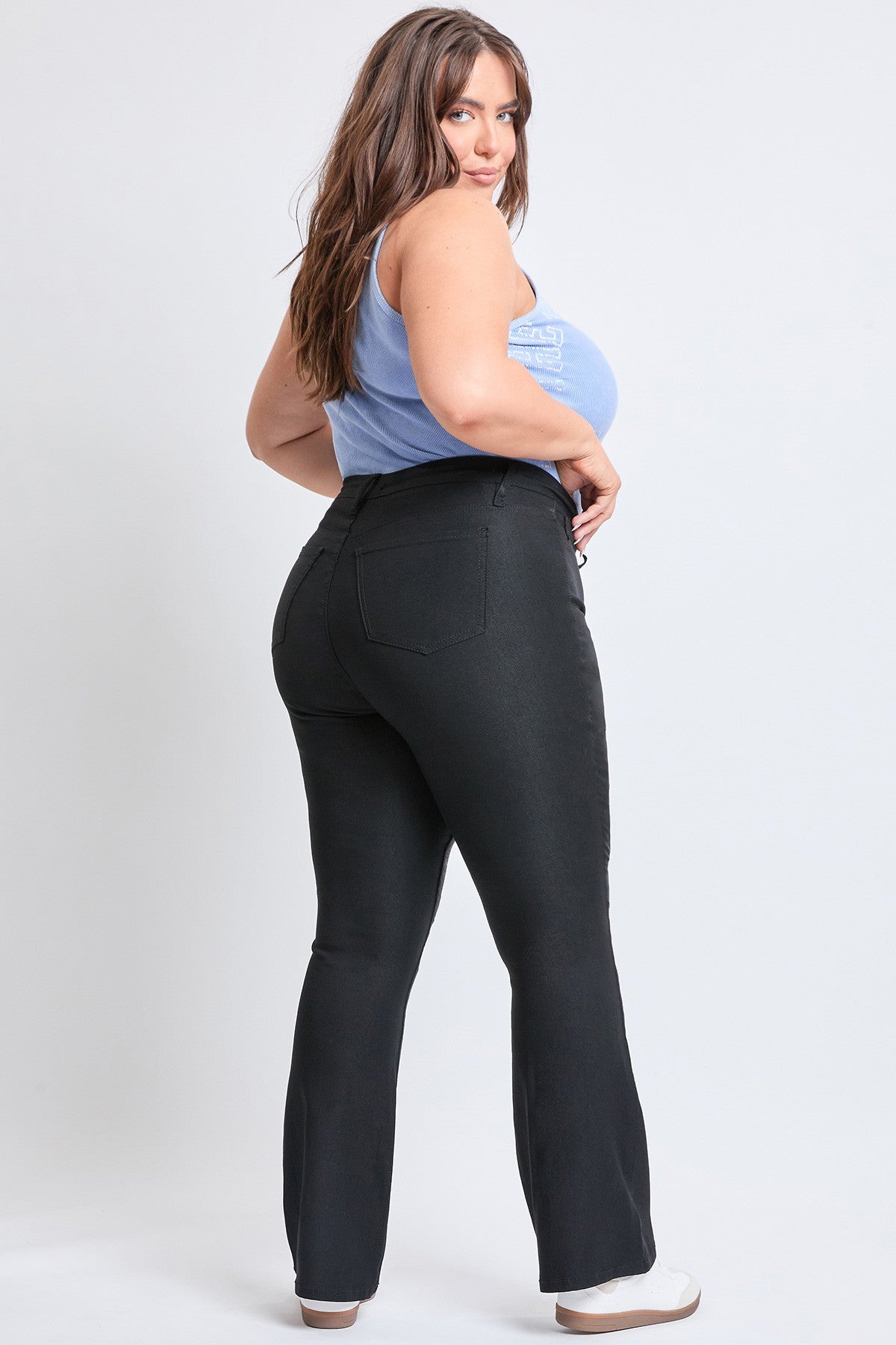 Pantalon ultra stretch évasé - Noir