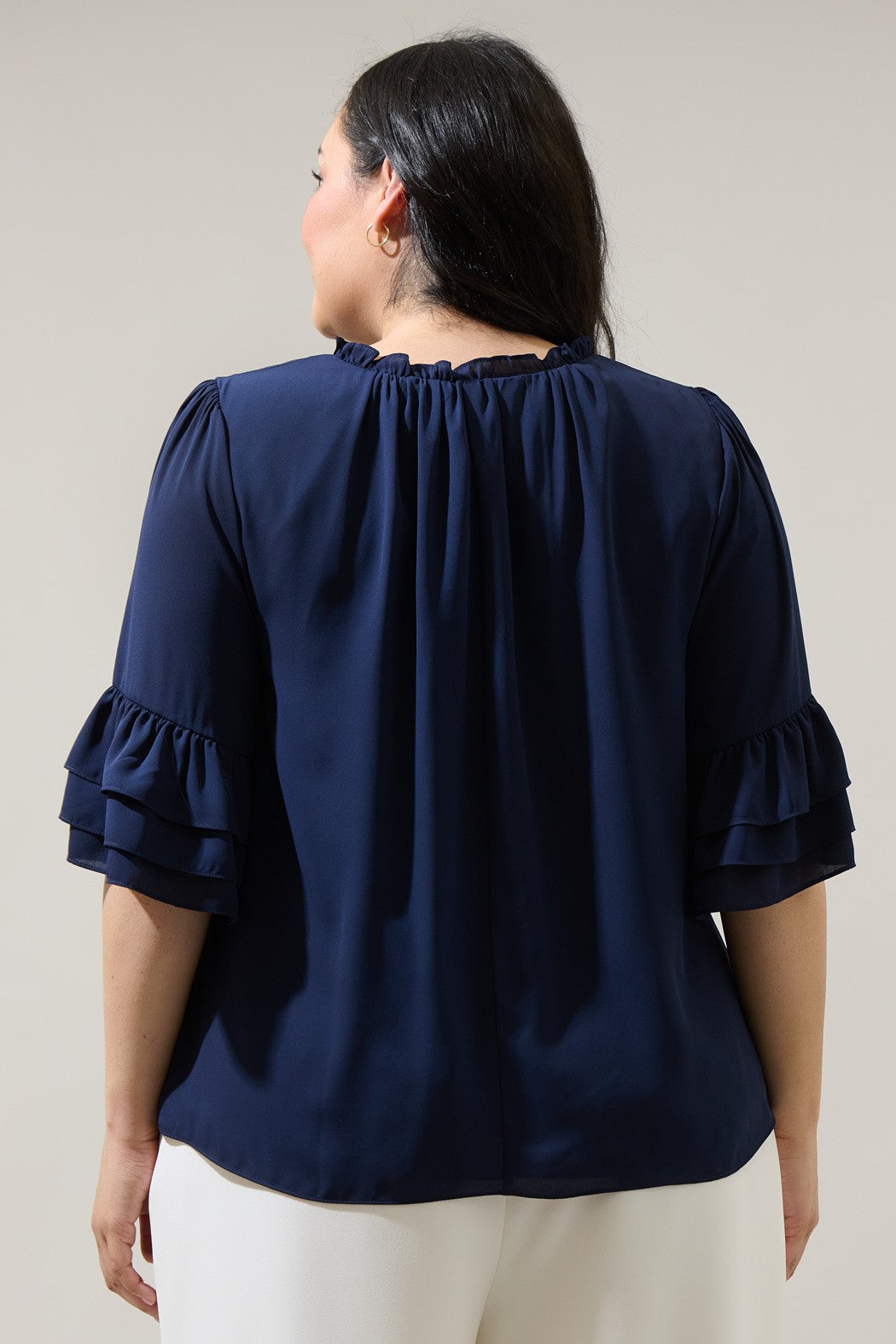 Chiffon blouse - Navy