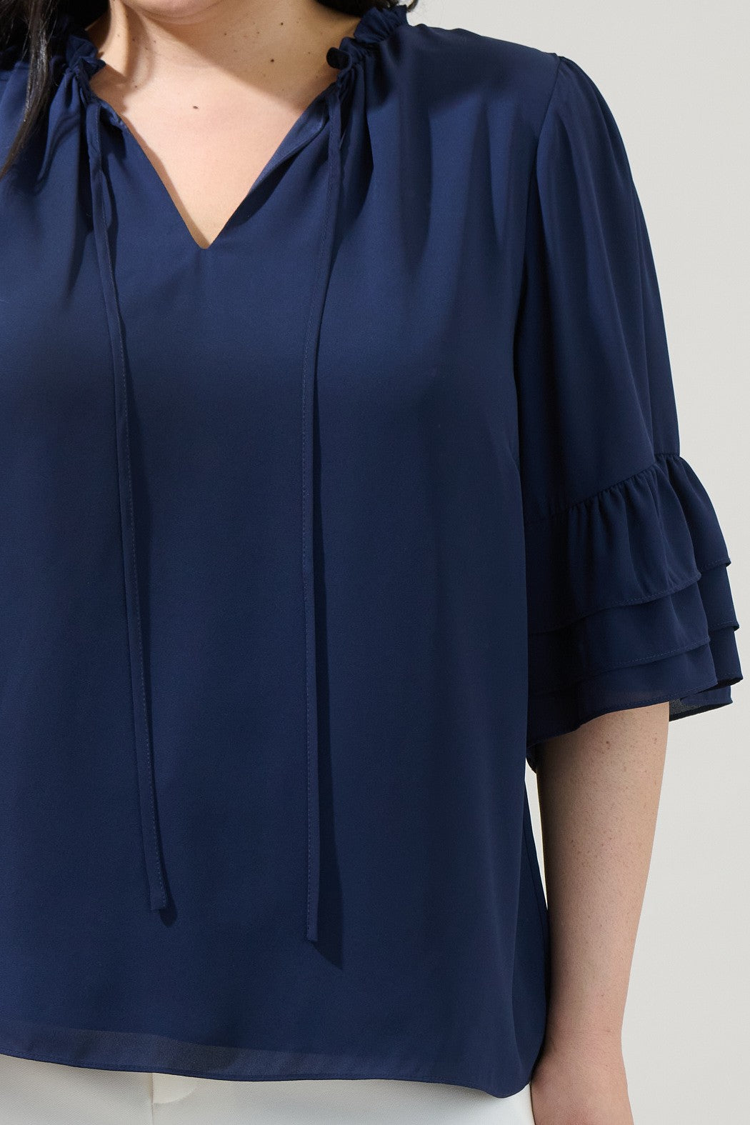 Chiffon blouse - Navy