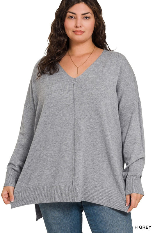 Pull passe-partout ultra doux - Gris