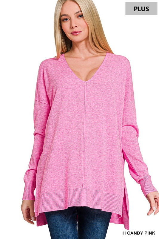 PRÉVENTE - Pull tunique passe-partout ultra doux - Candy pink