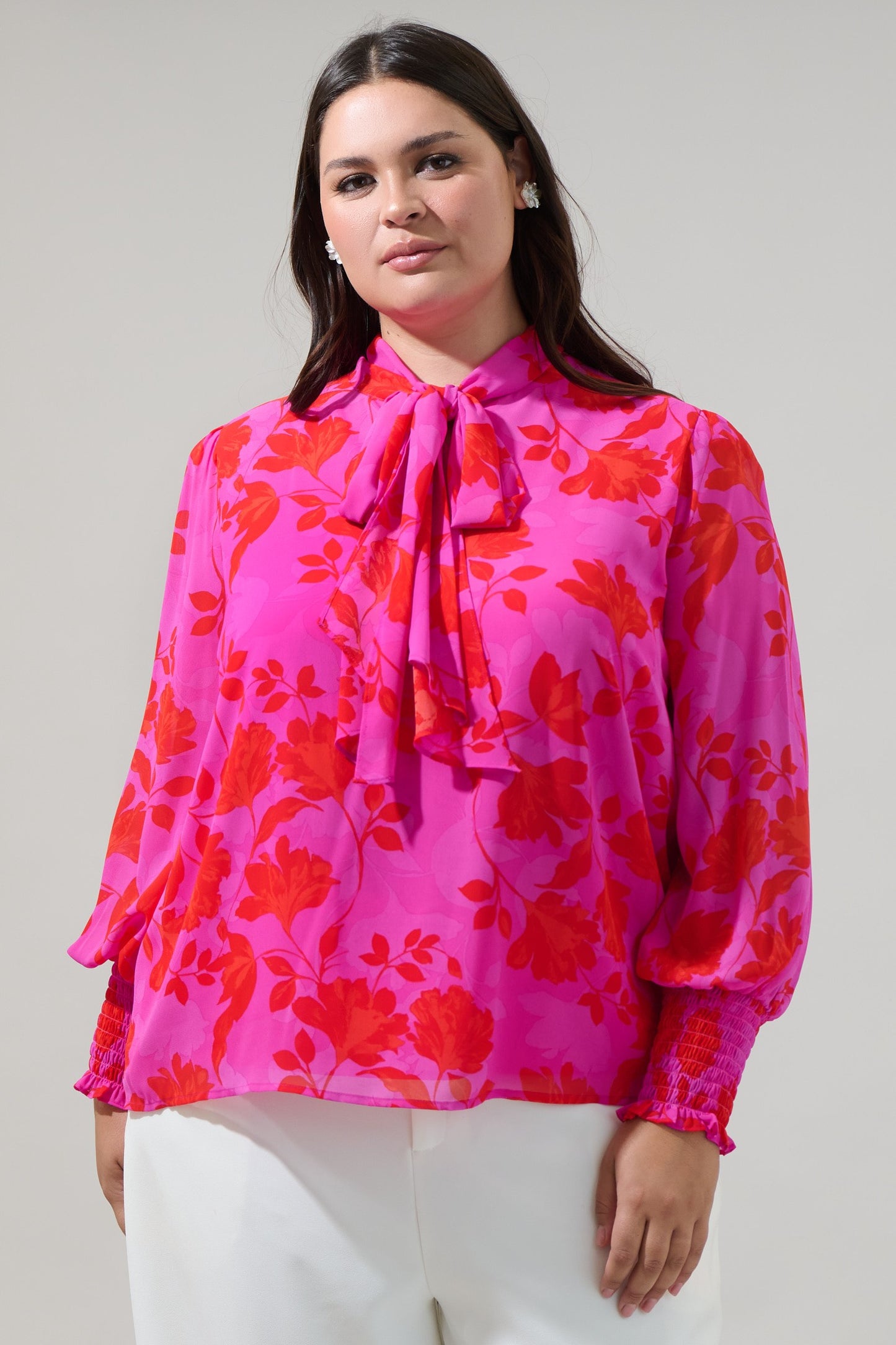 PRÉVENTE  - Blouse Juliette - Rouge/fuschia