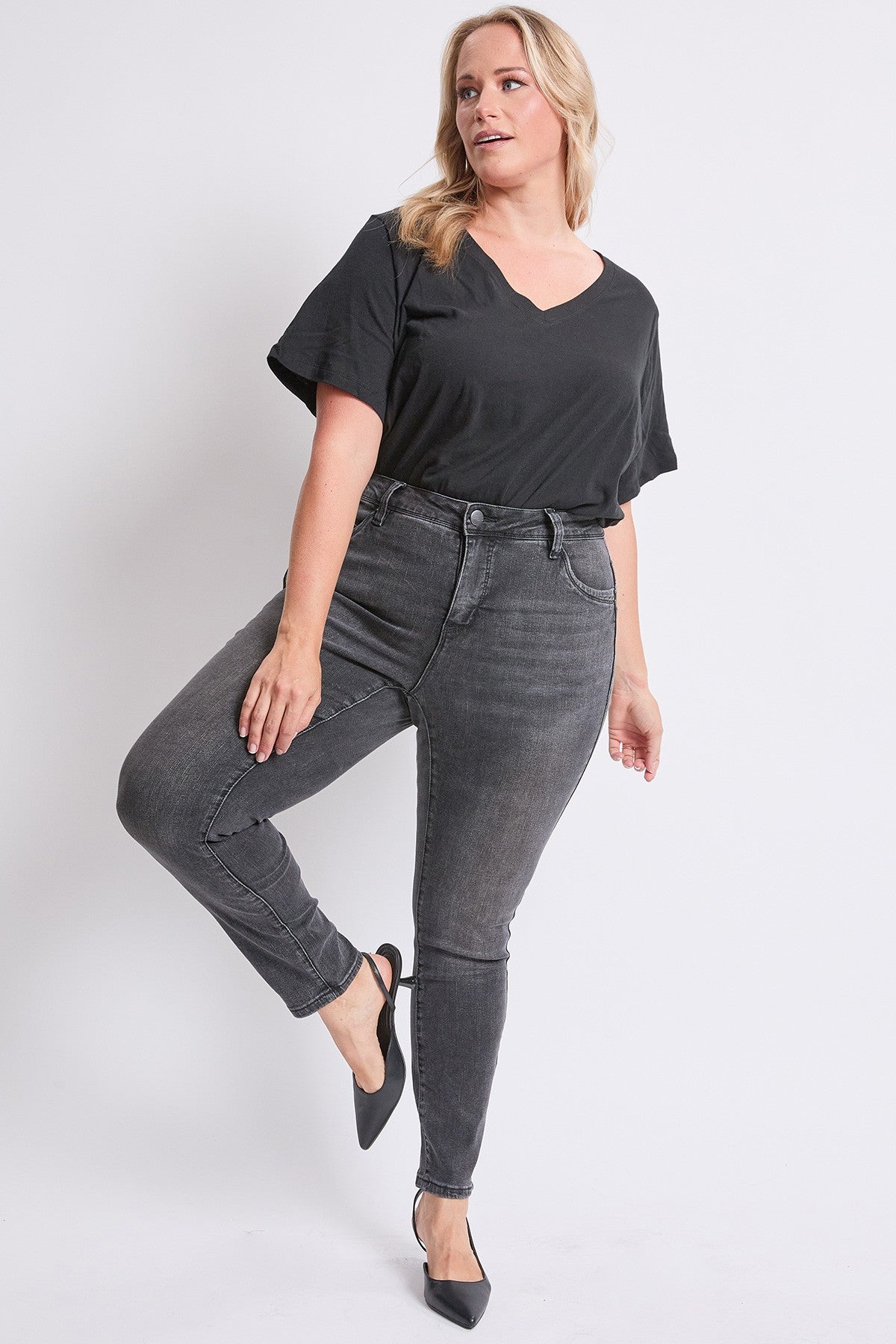 Jean skinny curve confidence - Faded black