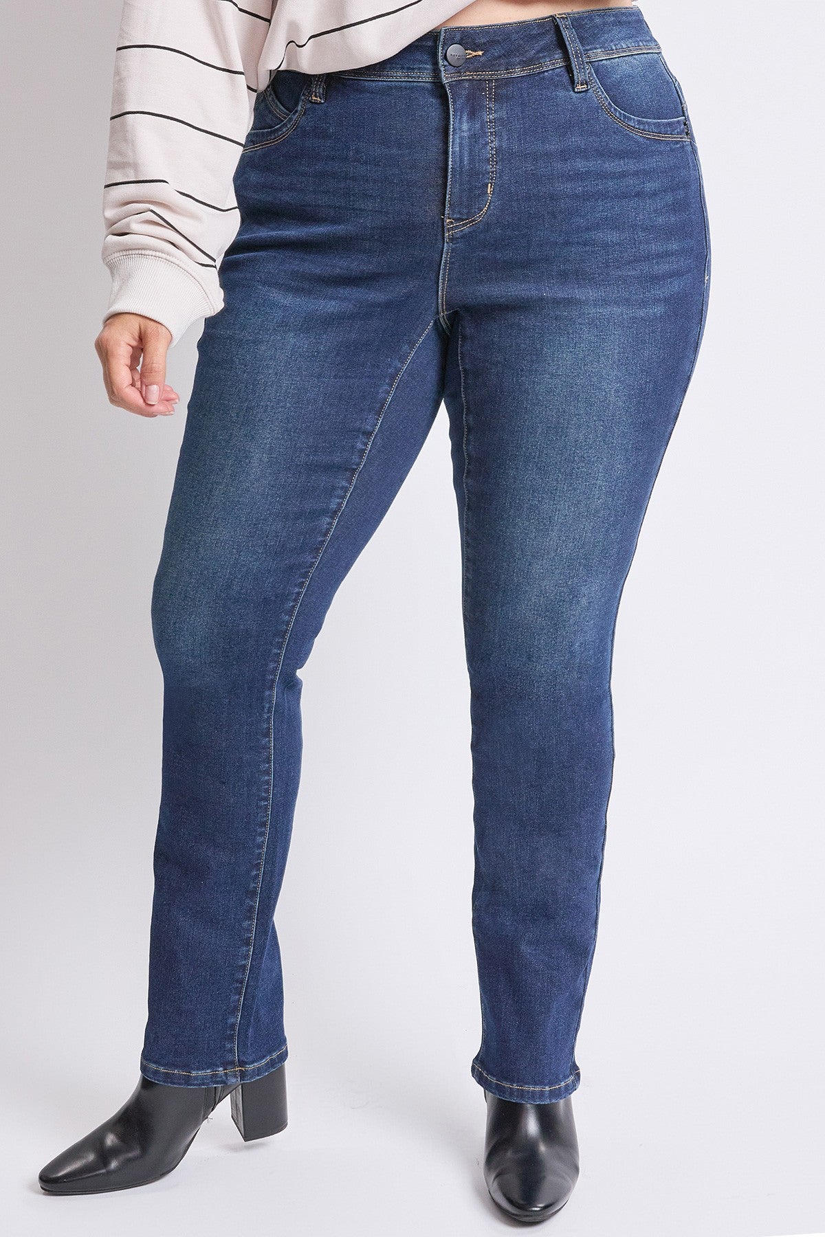 Jean à jambe droite taille haute blue black (31 po)