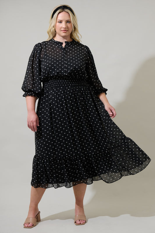 The Juliette Dress with ribbons (Black)