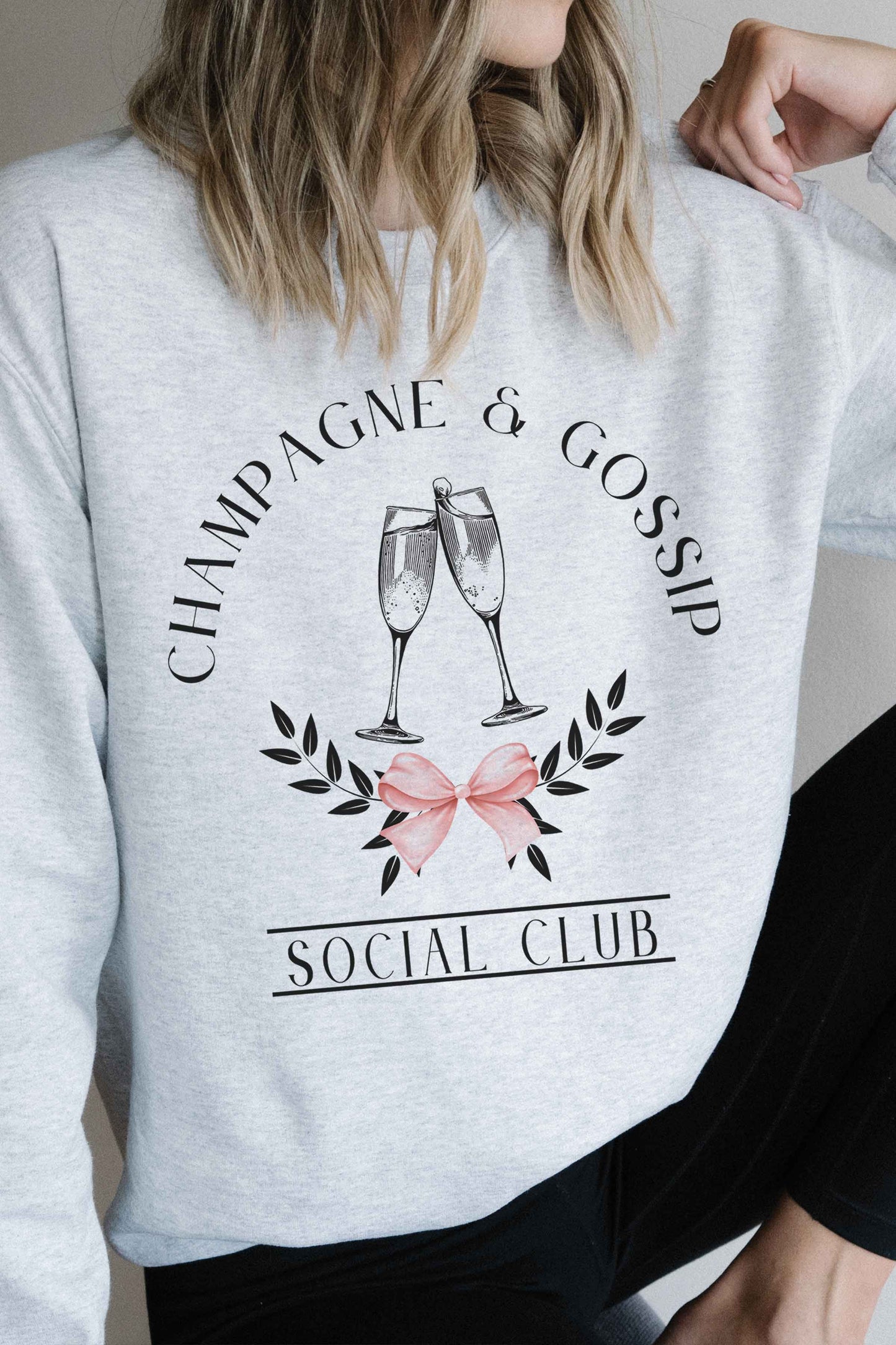 Coton ouaté ''Champagne & Gossip'' (gris pâle)