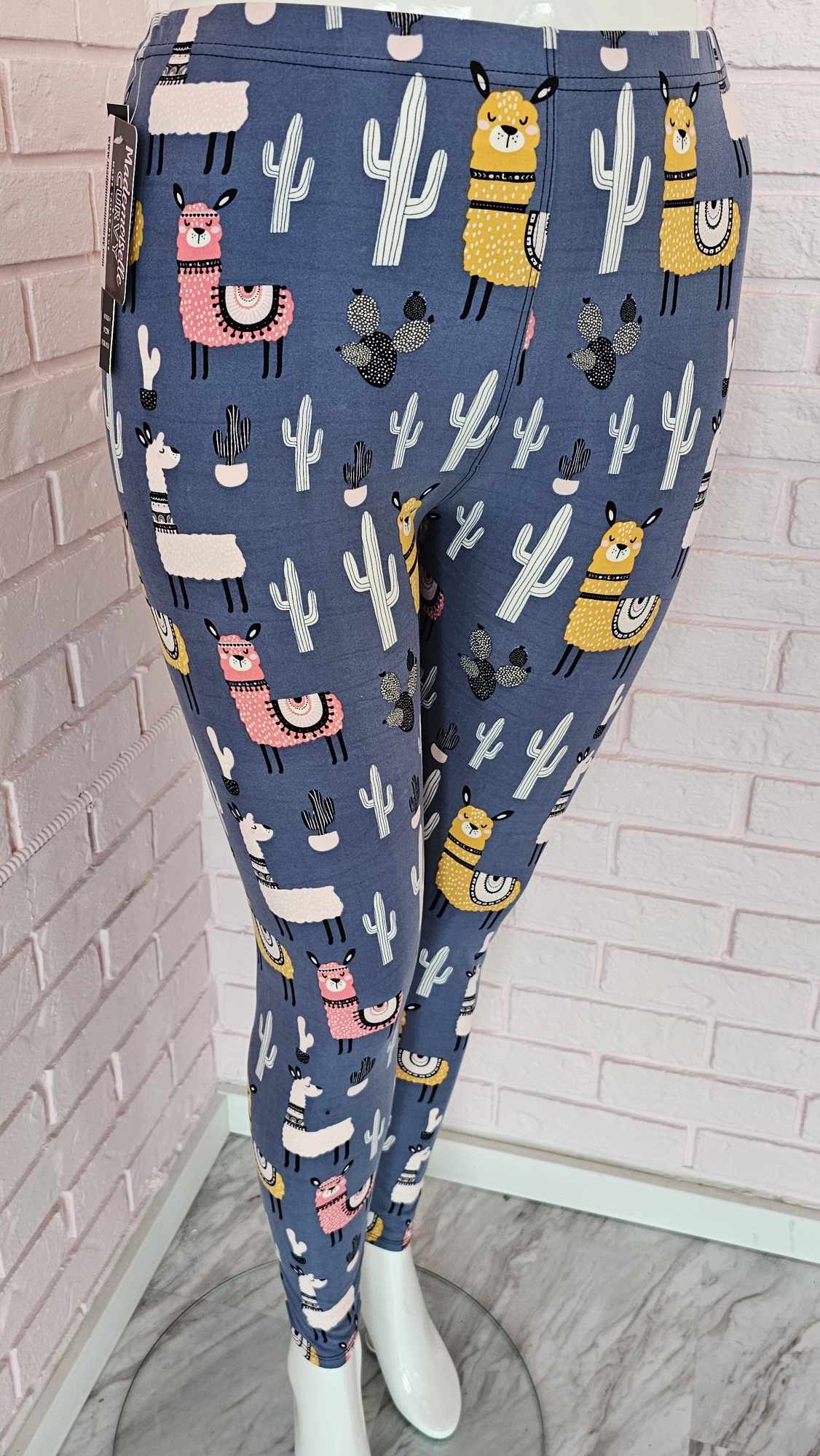 Legging à motif - lamas et cactus (Taille 14 à 24)