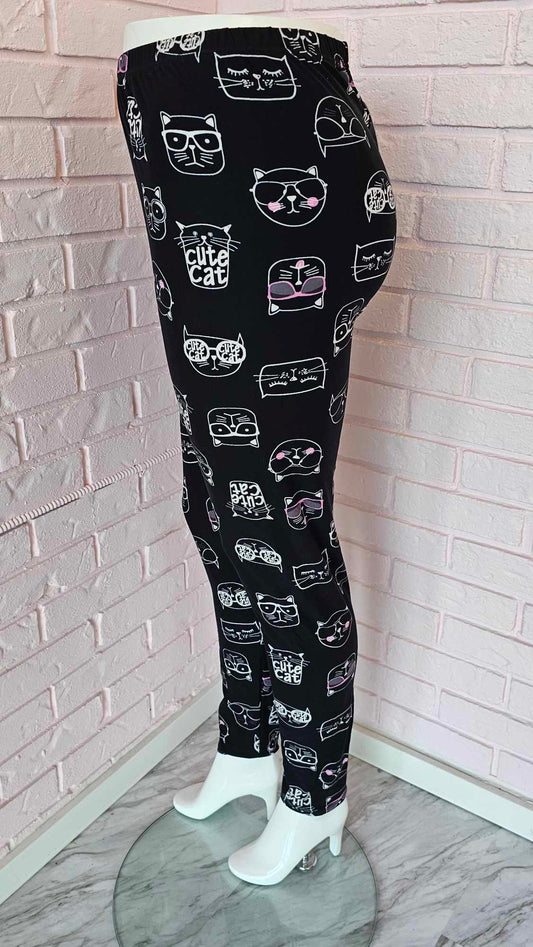 Legging à motif - Petits chats (Taille 20 à 24)