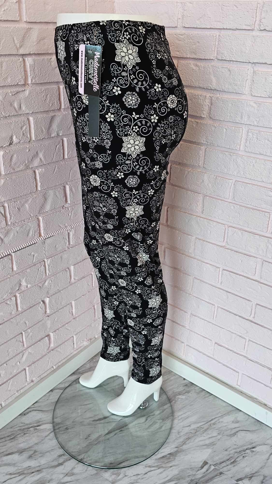 Legging floral à têtes de mort #8