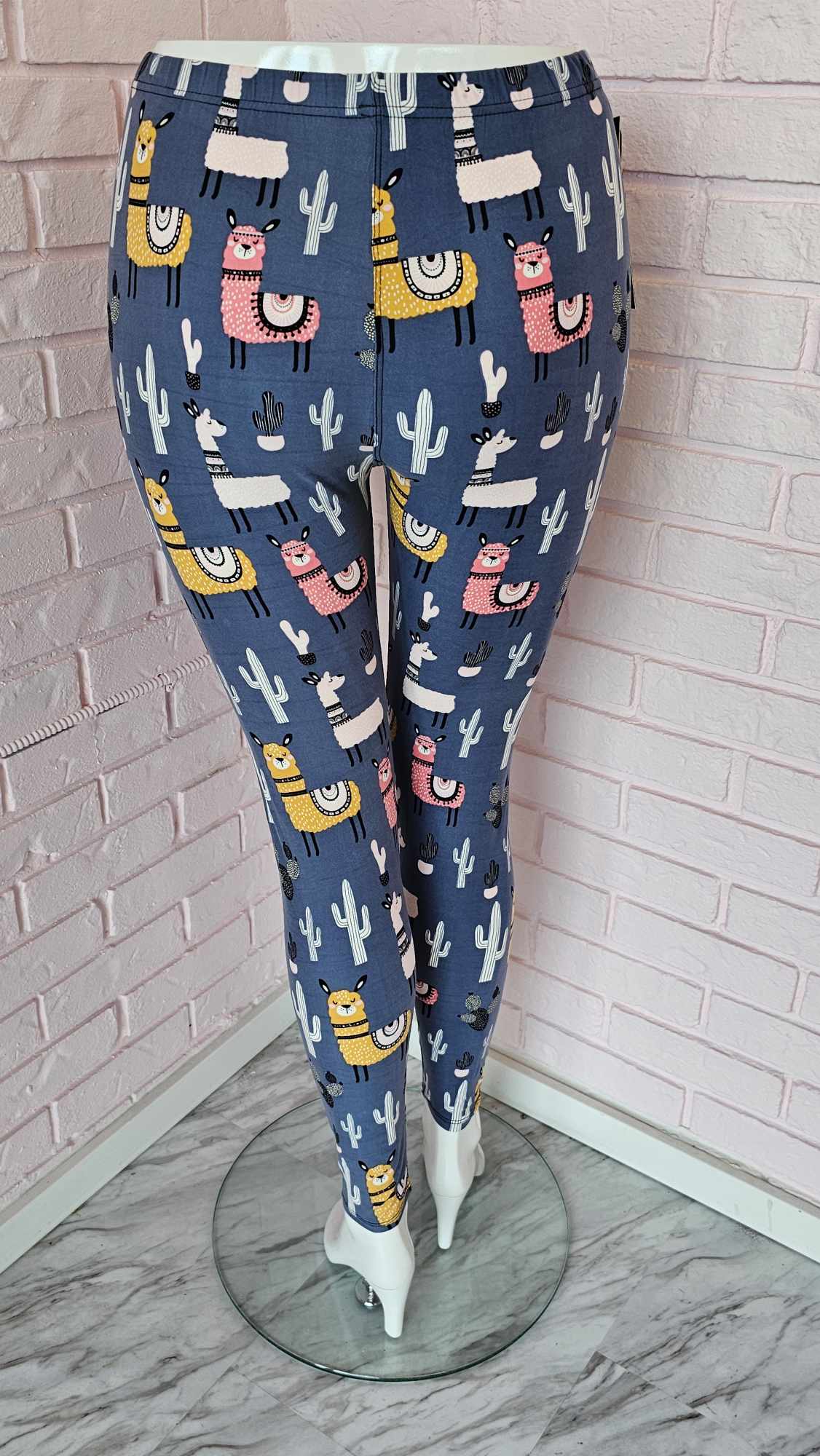 Legging à motif - lamas et cactus (Taille 14 à 24)