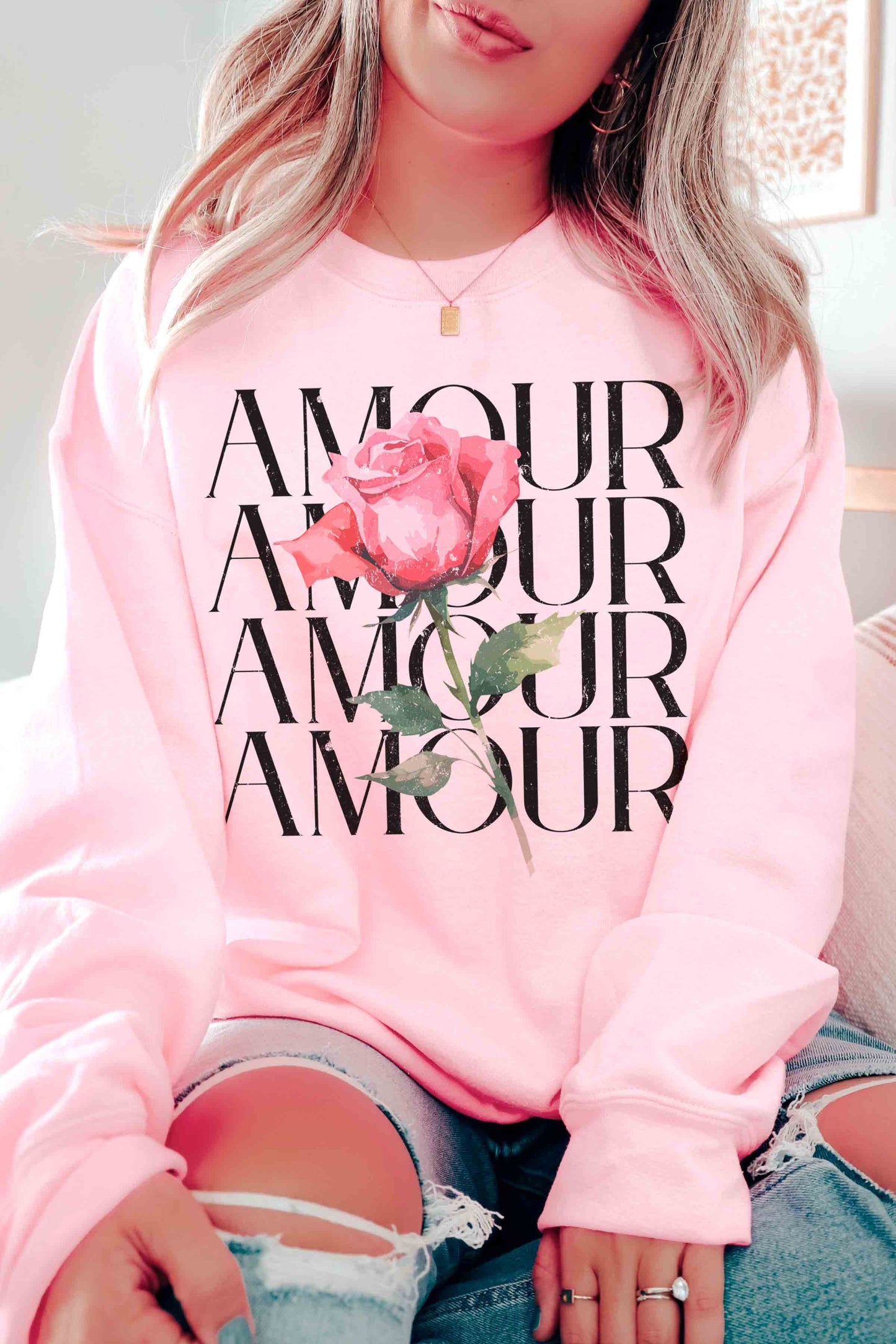 Coton ouaté ''Amour'' (rose)