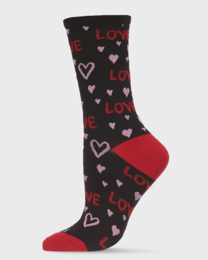 Chaussettes en bamboo - LOVE (noir)