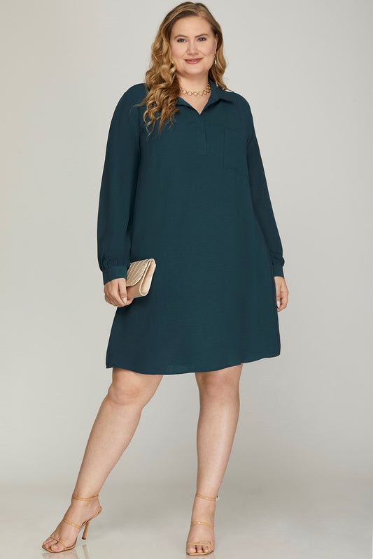 Collet sarcelle tunic dress