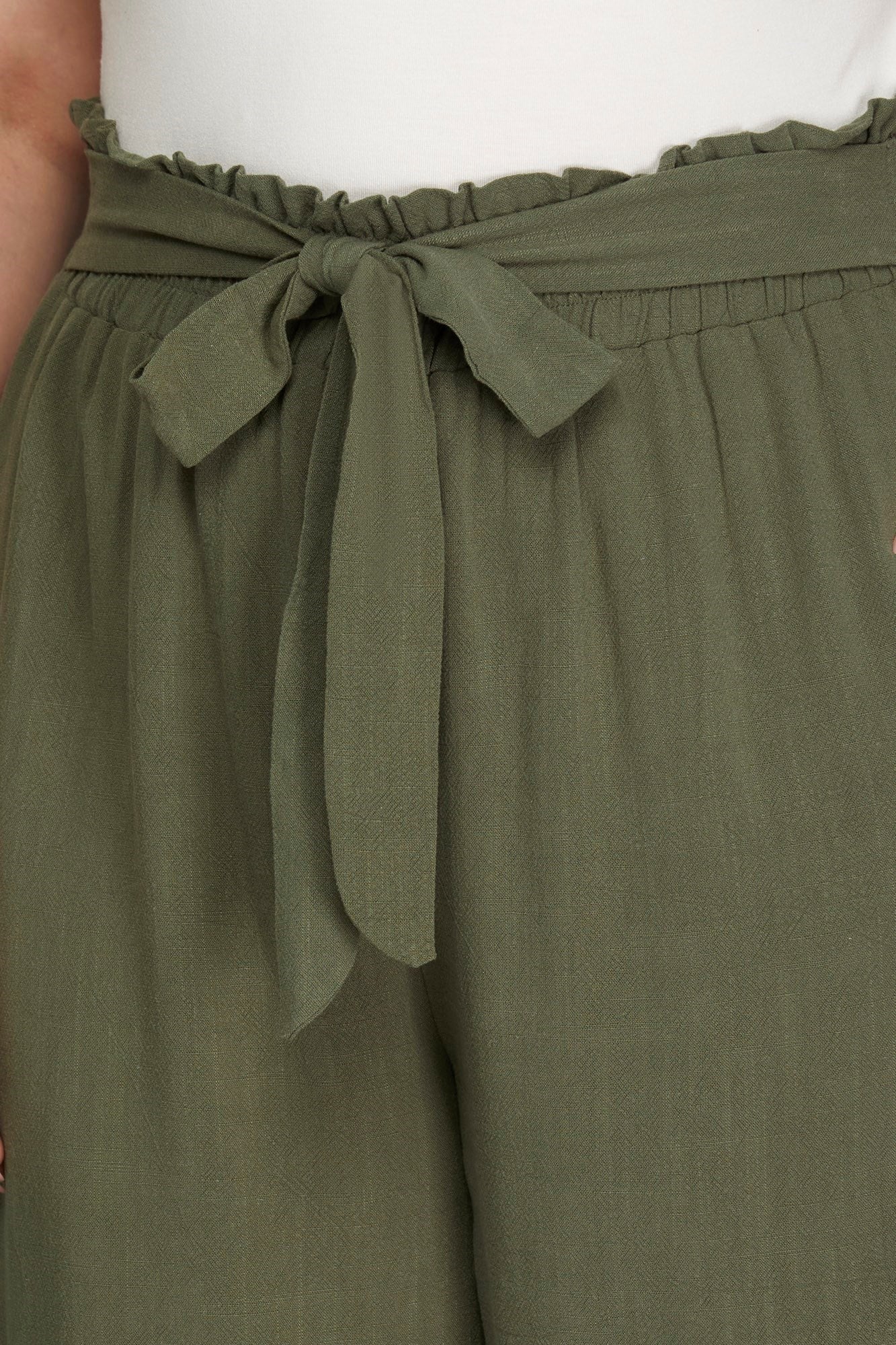 Palazzo pants with knot (olive)