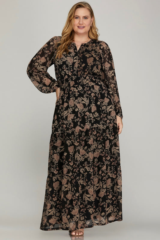 Long Eleonore Dress (Black)