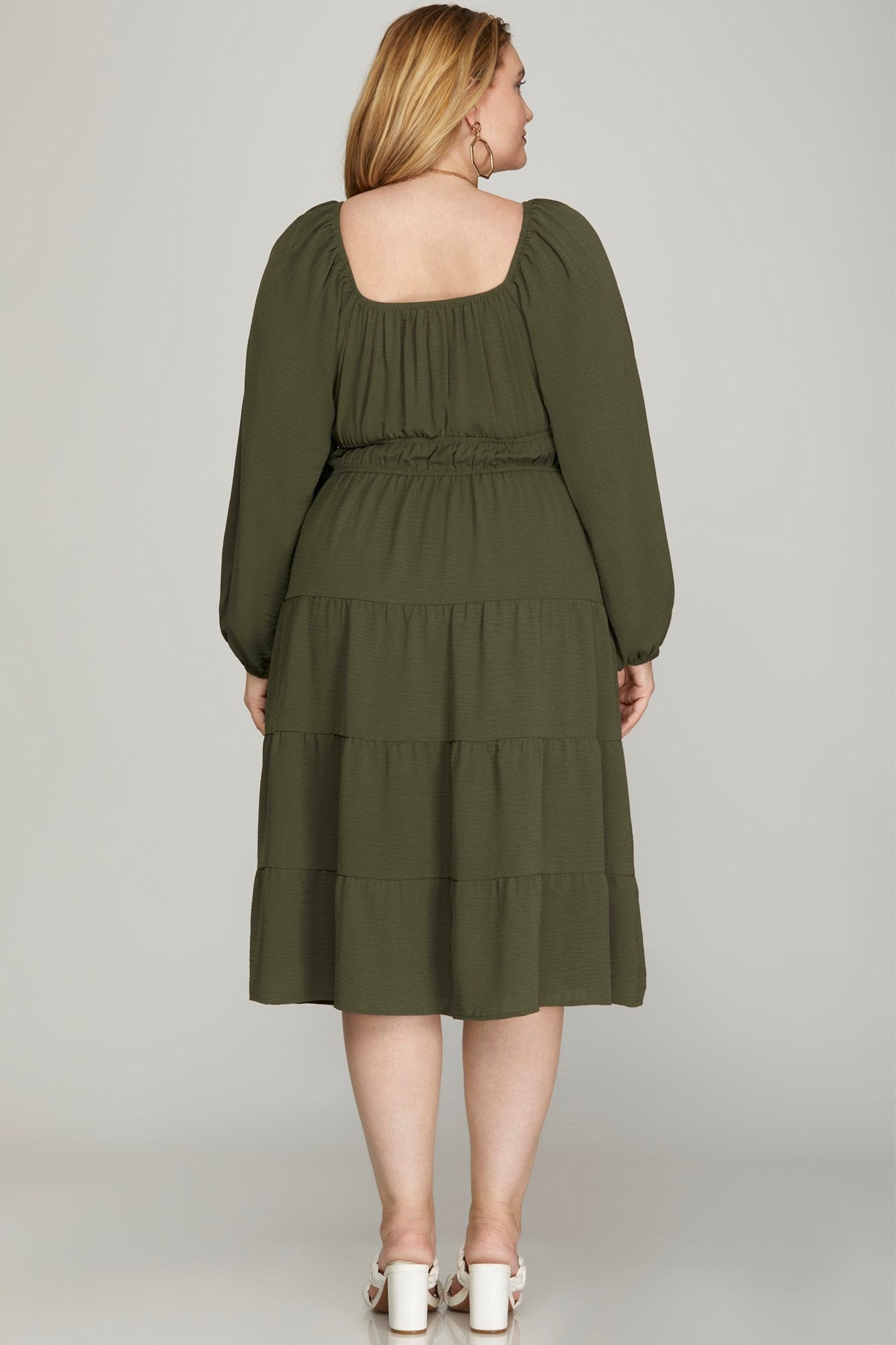 La robe longue Magalie (olive)