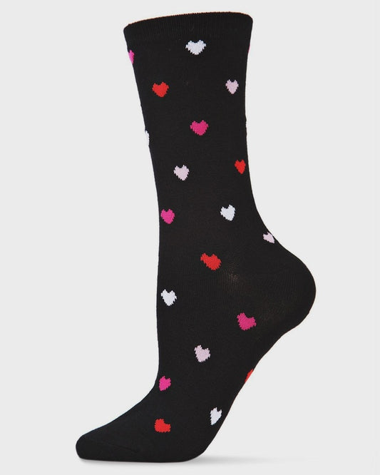 Bamboo socks - Small hearts (black)