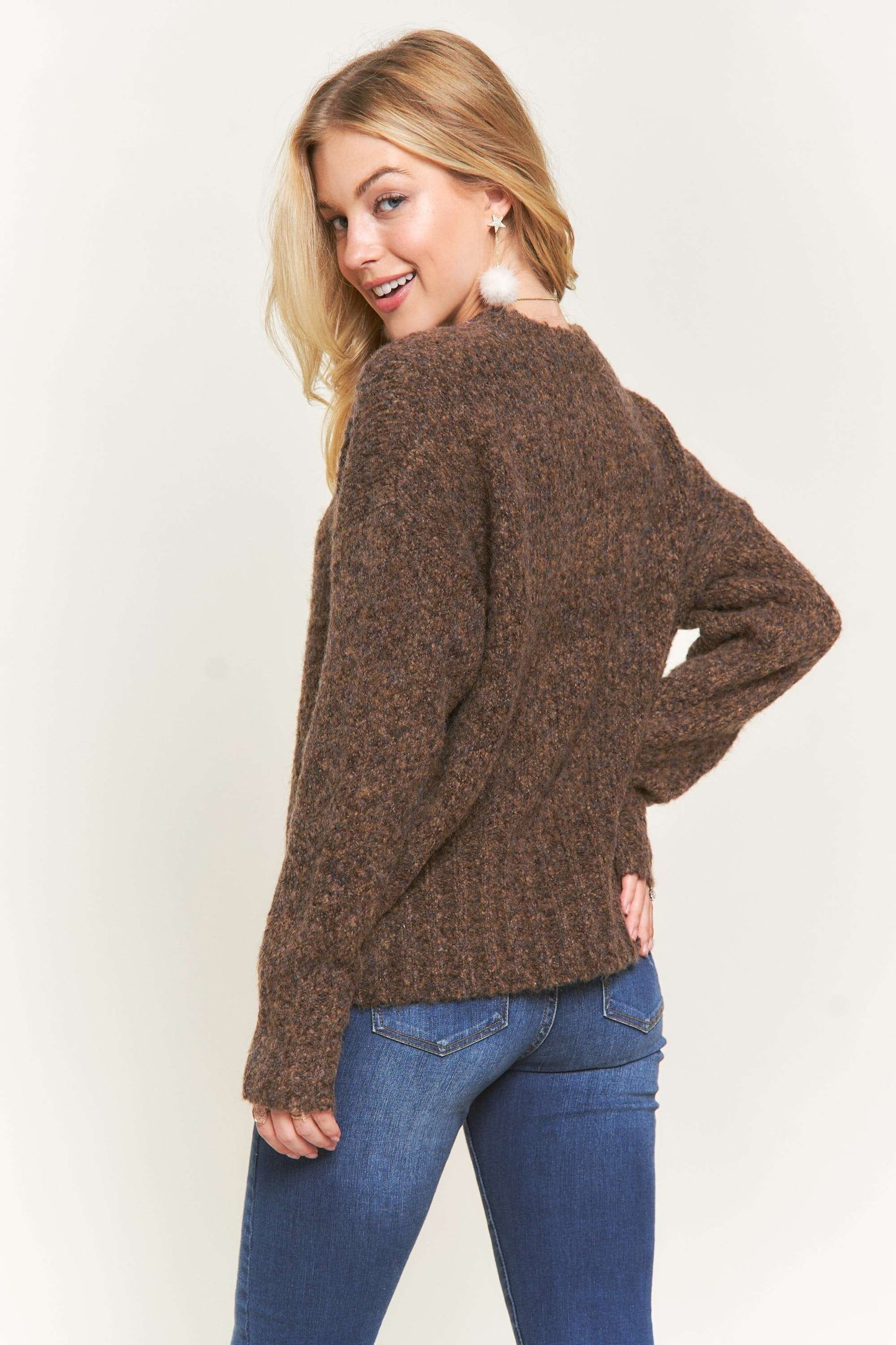 Pull multi tons - Chocolat