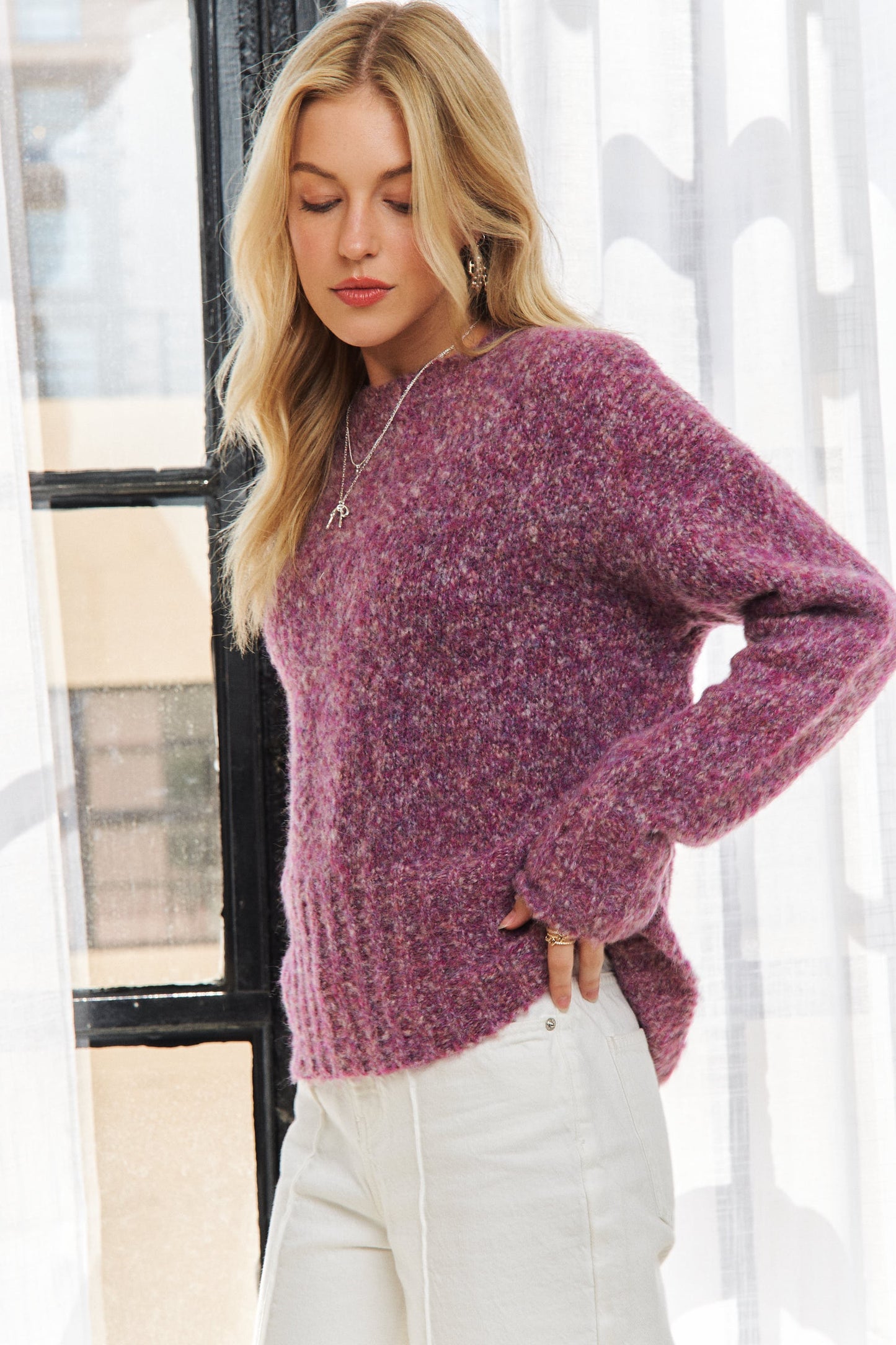 Pull multi tons - Mauve