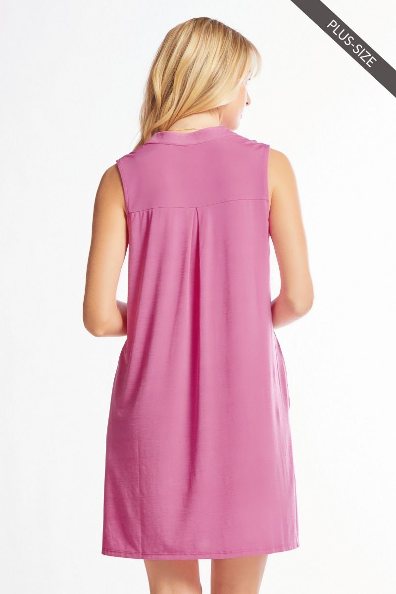 Robe infroissable Louane - Magenta