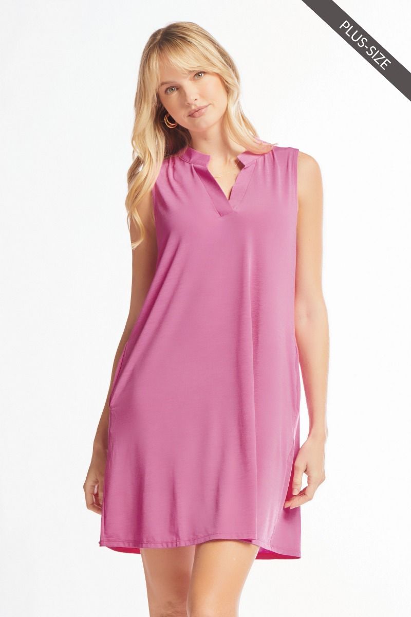 Robe infroissable Louane - Magenta