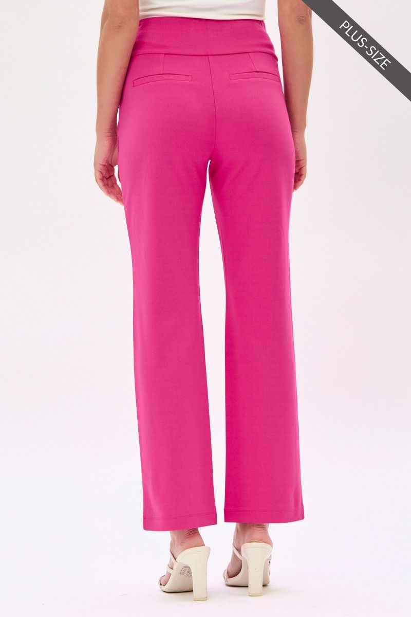 PRÉVENTE - Pantalon propre à jambe droite fuschia (29 po)