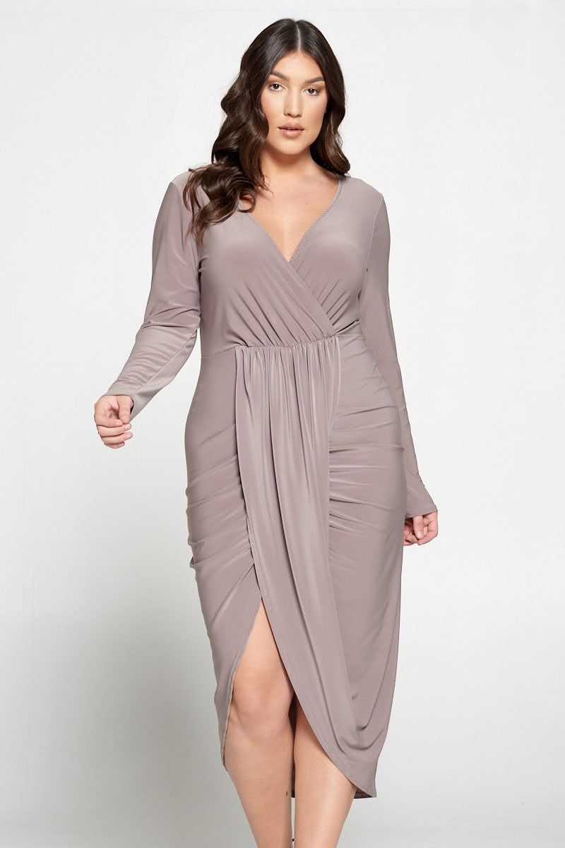 La robe ultra flatteuse - Taupe