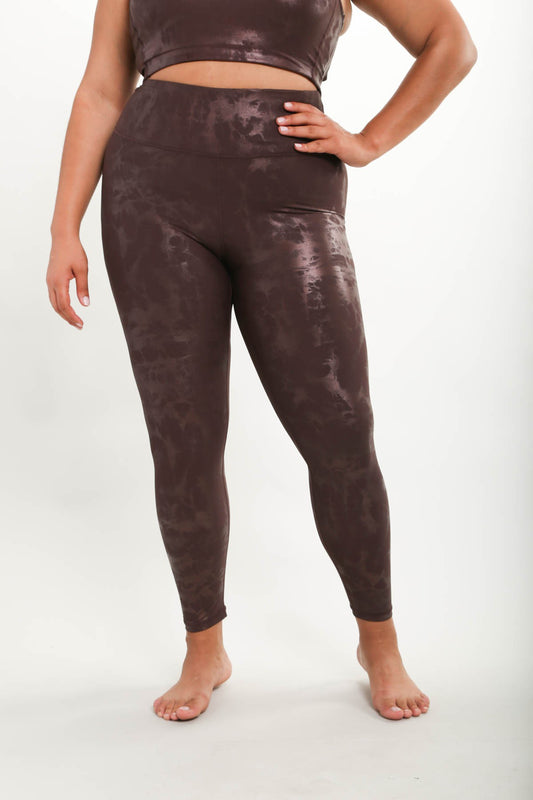 Legging sport nacré bourgogne (Contrôle du ventre)