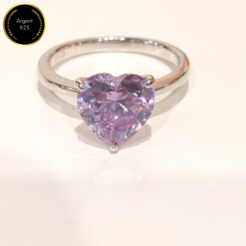 Bague Romance (violet) - Argent sterling 925