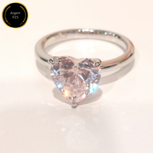 Romance ring (pink) - Sterling silver 925