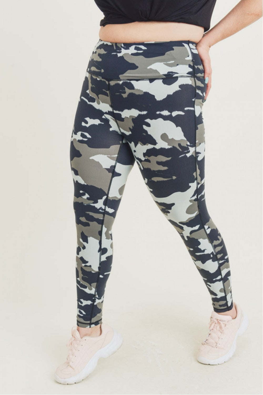 Armoured Patterned Sports Leggings (Tummy Control)